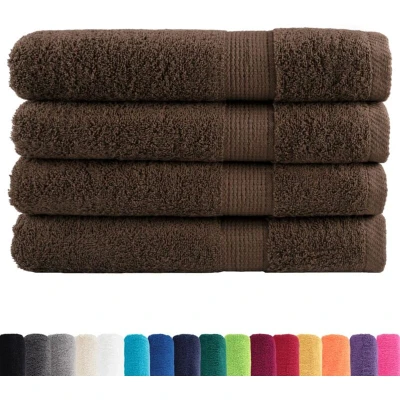 Image of vidaXL Premium Towels SOLUND 4pcs Brown 100x200cm 600gsm