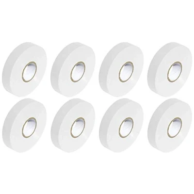 Image of White PVC Electrical Insulation Tape Roll 33m x 19mm x8