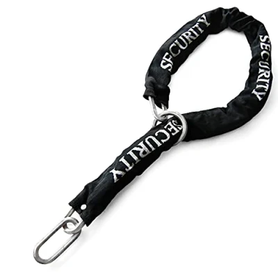 Image of RADIKAL RK10120L Premium Anti Theft Chain Motorcycle, Cemented Steel ø10mm/0.39in, 120cm/3.9ft Long Loop Ring, Textile Cover, Garage Anchor Padlock Use, Containers, Gates, Scooter, Bicycle Ebike