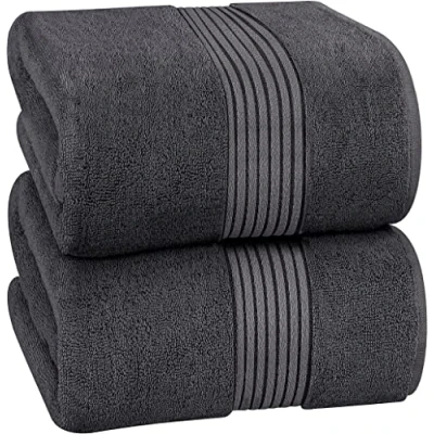 Image of Utopia Towels Luxurious Jumbo Bath Sheet 8 Pack 100% Cotton Highly Absorbent and Quick Dry Extra Large Towel Super Soft Hotel Quality (90 x 180 cm, Grey)