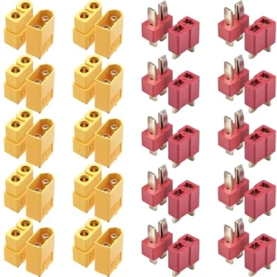 Image of EatPitaya 20pcs XT60 Connectors, Male Female Bullet Connectors Power Connector + 10pcs T Plug and for Lipo Battery RC Planes Cars