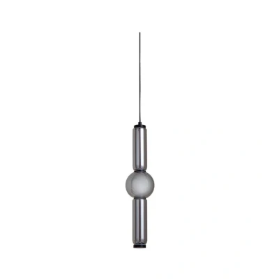 Image of Lucande LED pendant light Savete, smoke grey, glass, Ø 12 cm
