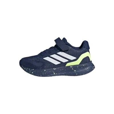 Image of adidas RUNFALCON 5 Shoes Kids, Dark Blue/FTWR White/hi res Yellow, 1 UK Child