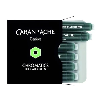 Image of Caran d&#039;Ache CD8021.221 Ink Cartridges Delicate Green (Pack of 6)