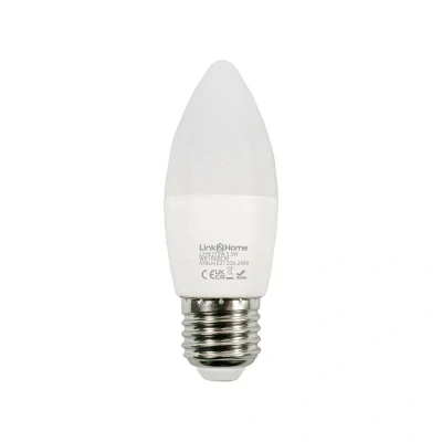 Image of Link2Home E27/40W Equivalent WiFi LED Lamp, Smart Light Bulb with RGB Multicolour Settings, Dimmable Compatible Alexa and Google Voice Control