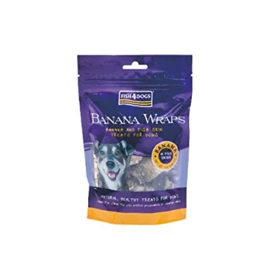 Image of Fish4Dogs Banana Wraps 100g sold by Trusty Pet Supplies (Banana)