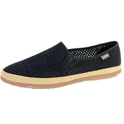 Image of Bamba By Victoria COPETE ELASTICO REJILLA TRENZA men&#039;s Espadrilles / Casual Shoes in Black
