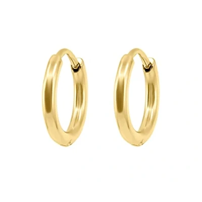 Image of Nuoli® Women&#039;s Mini Hoop Earrings (Diameter: 12 mm) Small for Women, Made of Stainless Steel, Steel