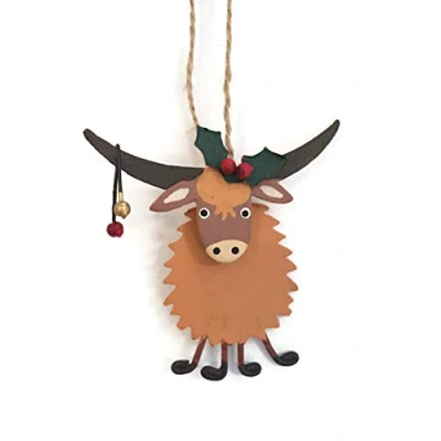 Image of Shoeless Joe Christmas Highland Coo Hanger