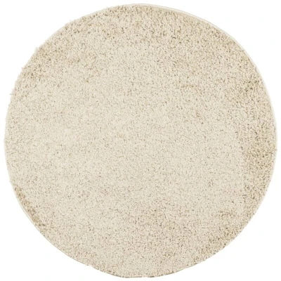 Image of vidaXL Shaggy Rug PAMPLONA High Pile Modern Gold Ø 160 cm