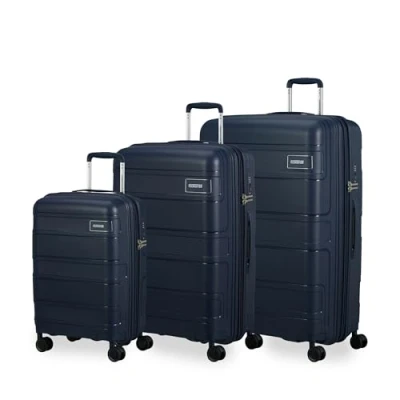 Image of American Tourister Skymax Kofferset 3 teilig, Blau (Midnight Blue)