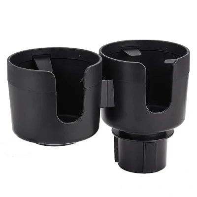 Image of JSCARLIFE Car Dual Cup Holder Expander, 2 in 1 Multifunctional Large Expander Adapter with Adjustable Base, All Purpose for Bottles Cups Drinks Snack Organizer
