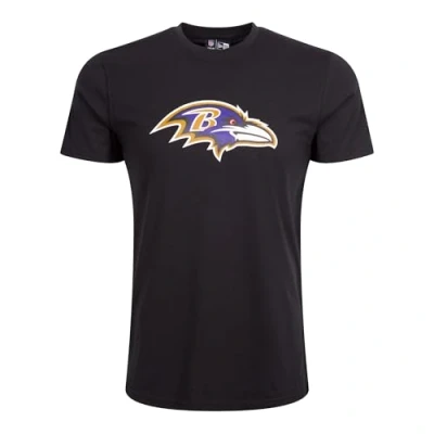 Image of New Era Baltimore Ravens NFL Team Logo Black T Shirt