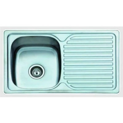Image of ARA CHOICE Stainless Steel 1.0 Square Kitchen Undermount Sink Catering Single One Bowl Reversible with Drainer &amp; Inset Wastes Set