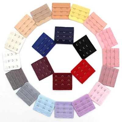 Image of Guokoo 21 Pcs Assorted Colors Women 3 Hook Rows Spacing Bra Extender Strap Extenders Extensions Hooks Set