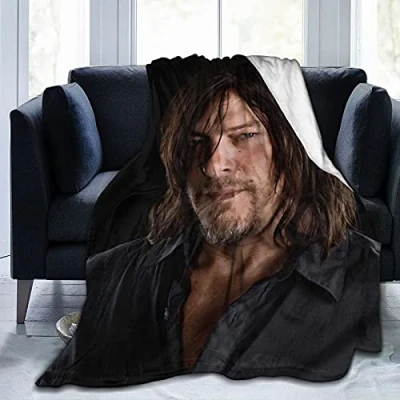 Image of Daryl Dixon Fleece Blanket Throw Lightweight Super Soft Cozy Luxury Bed Microfiber