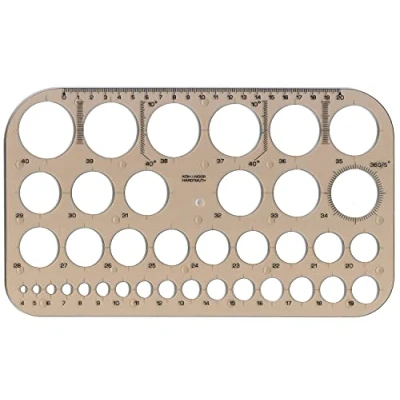 Image of KOH I NOOR 074916100000 Circle Template Transparent Brown