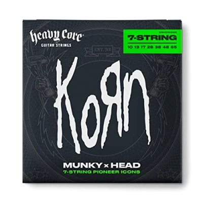 Image of JIM DUNLOP Heavy Core Korn Guitar Strings 10/65 7/Set