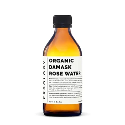 Image of 100% Organic Rose Water 250ml Distilled from Damask Premium Food Grade Hydrolate of Soothes, Hydrates and Calms Non GMO Recyclable Glass Bottle