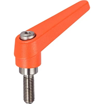 Image of HALDER 24390.0441 Adjustable Clamping levers, Orange, d1=22 mm / d2=M10 l1=20