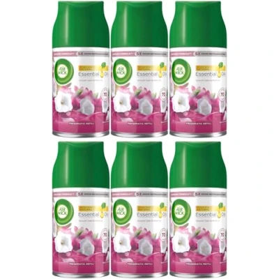 Image of Air Wick Freshmatic Refills 250ml (6 Pack) Smooth Satin &amp; Moon Lily Scent Automatic Freshene