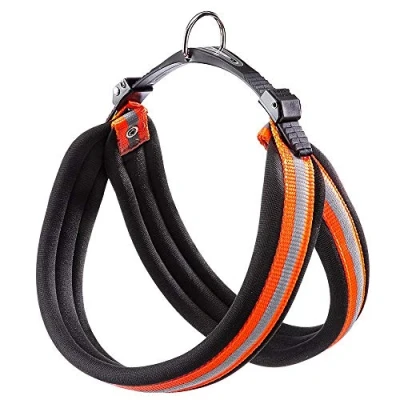 Image of Ferplast Harness for Large Dogs AGILA REFLEX 7 Dog with Soft Padding, Quick Release and Attachment System, Chest Size 63 71 cm. Orange