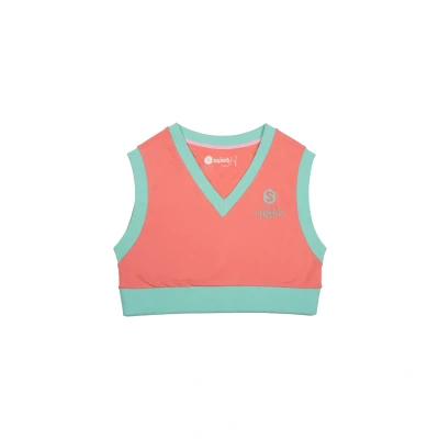 Image of Superb Womens Top Be Happy Crop Pink Cotton Size Medium