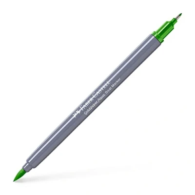 Image of Faber Castell Creative Studio Goldfaber Aqua Dual Marker, Leaf Green, Single For Art, Craft, Drawing, Sketching, Home, School, University, Colouring
