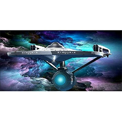 Image of DIY 5D Diamond Painting Kits Full Drill Large Size for Adults/Kids Space Ship Embroidery Picture Art Rhinestone Canvas Cross Stitch Home Wall Decor Gift Round 20x40inch