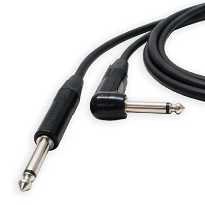 Image of Van Damme Guitar Effects Pedal Patch Leads. Neutrik NP2RX BAG 1/4 inch Mono Cable (3m, Black)