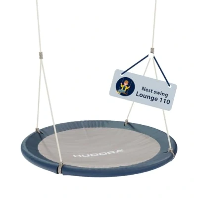 Image of Hudora Nest swing Lounge 110, Midnight Textilene, Stainless Steel, 150kg Family for indoors &amp; outdoors