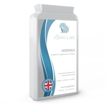 Image of Organic Moringa 500mg 120 Capsules 100% Natural Soil Association Certified High Strength Superfood