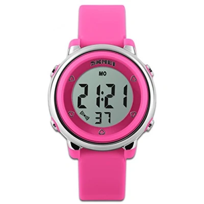 Image of Children&#039;s Watches Sport Watch Red Stopwatch Function LED Backlight Dial Kids Time Teacher Silicon Strap Boys Girls