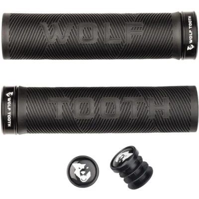 Image of Wolf Tooth Lock On Echo Grip Black with Collar Bike Accessories Custom Parts Precision Engineered