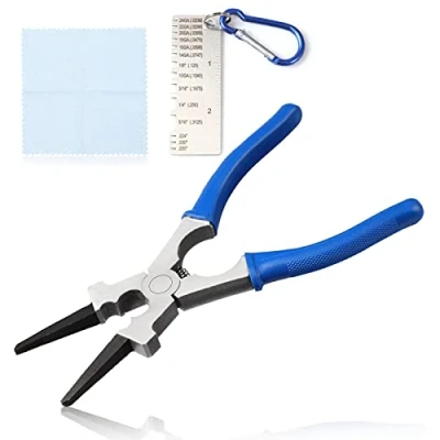 Image of LEONTOOL 3 Pcs Welding Pliers Set, 8 Inch MIG Pliers, Metal Sheet Thickness Gauge, Cleaning Cloth Wire Cutter Tip Remover for Professional
