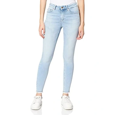 Image of ONLY Onlblush LIFE MID RAW Jeans Skinny Fit, Women&#039;s, Size: Sx30, Light blue denim