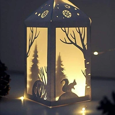 Image of Merry Christmas Cutting Dies for Card Making, YunTrip Deer Tree Lantern Metal Stencil DIY Scrapbooking Album Embossing Photo Crafts Paper Cards Decorative Craft (Squirrel)