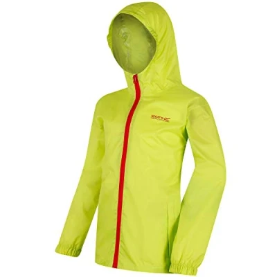 Image of Regatta Kids Pack It III Waterproof And Breathable Jacket Lime Zest, 14 Years