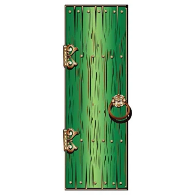 Image of STAR CUTOUTS SC1595 Fantasy/Magical/Fairy Single Doors Large Green Height 195cm Width 68cm, Solid, Multicolour, Regular