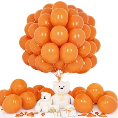 Image of Teselife Orange Balloons, 50Pcs 12 Inch Matte Latex Balloon Arch Garland Kit Women Girls Birthday Wedding Proposal Anniversary Graduation Engagement Bridal Shower Valentine Halloween Supplies