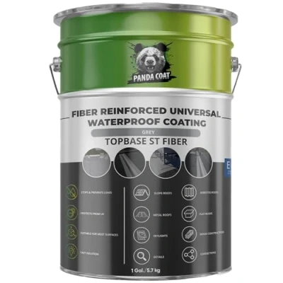 Image of PandaCoat UniBase MS fiber (5.67 kg) Glass reinforced sealant Gutters, balconies, concrete, wood, plastic For roof &amp; caravan waterproofing Liquid plastic, UV resistant