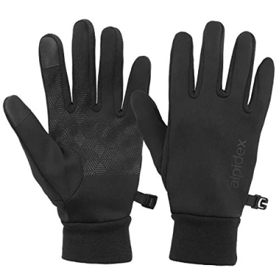 Image of ALPIDEX Anti Slip Gloves Cycling Windproof Touchscreen Man Woman Warm Running Gloves, Size:L
