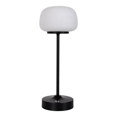 Image of Näve LED table lamp Pina black 27.8 cm metal/glass Touch
