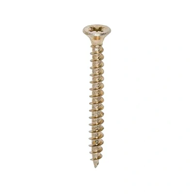 Image of TIMCO Solo Chipboard &amp; Woodscrews Gold 4.5 x 45 Box of 200 A single thread woodscrew mainly used in various types timber and man made boards or into masonry with the use plastic plug
