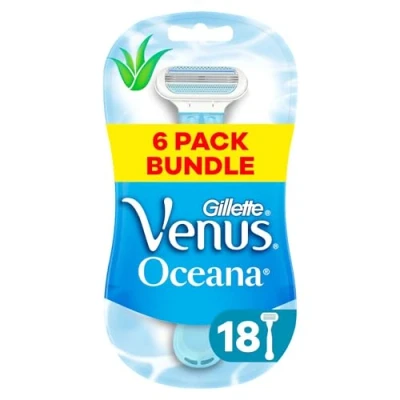 Image of Gillette Venus Oceana Women&#039;s Razors, 3 Disposable CASE