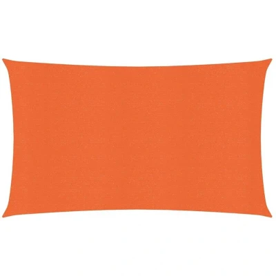 Image of vidaXL Sunshade Sail 160 g/m² Rectangular Orange 4x7 m HDPE