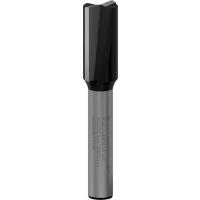 Image of Bosch 2608628412 Straight Bit for Routers with Two Flutes and Tungsten Carbide (Diameter 9.5mm)