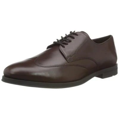 Image of Geox Men&#039;s U Decio D Oxford, Dk Brown, 9 UK