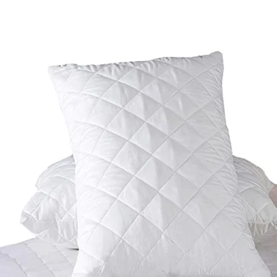 Image of Ray Bedding Waterproof Pillow Protectors 100% Polyester Cover with Microfiber Filling 2 Pack Quilted Ultra Soft Breathable Anti Allergy Pillowcases