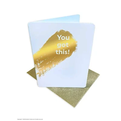 Image of Brainbox Candy Funny Good Luck Card &#039;You Got This&#039; Perfect for Best Friends Mates Son Daughter Niece Nephew Boyfriend Girlfriend Small Gold Foiled